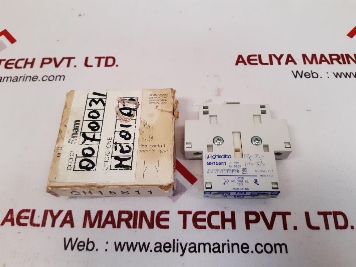 Ghisalba gh15s11 auxiliary contact 