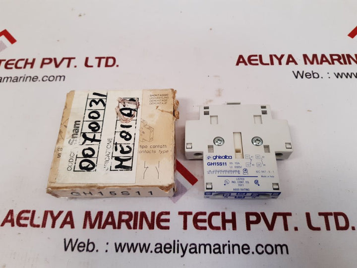 Ghisalba gh15s11 auxiliary contact 