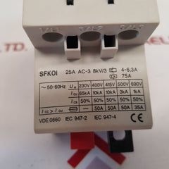 General Electric Sfkoi Manual Motor Starter 600V Ac 6,3A