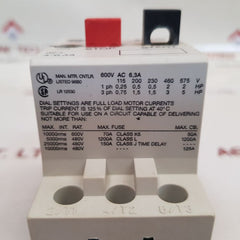 General Electric Sfkoi Manual Motor Starter 600V Ac 6,3A