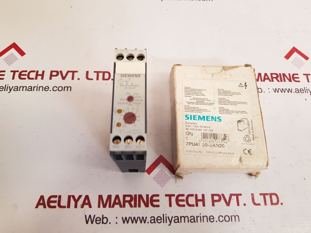Siemens 7pu4120-2an20 time delay relay