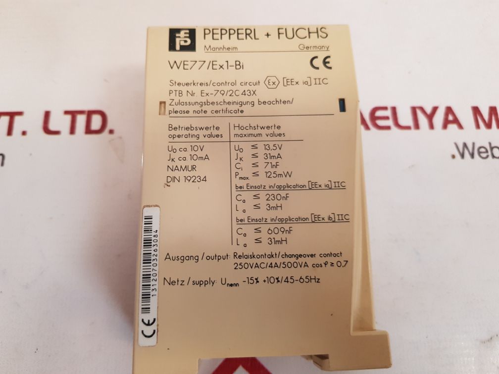 Pepperl+fuchs we77/ex1-bi relay contact output