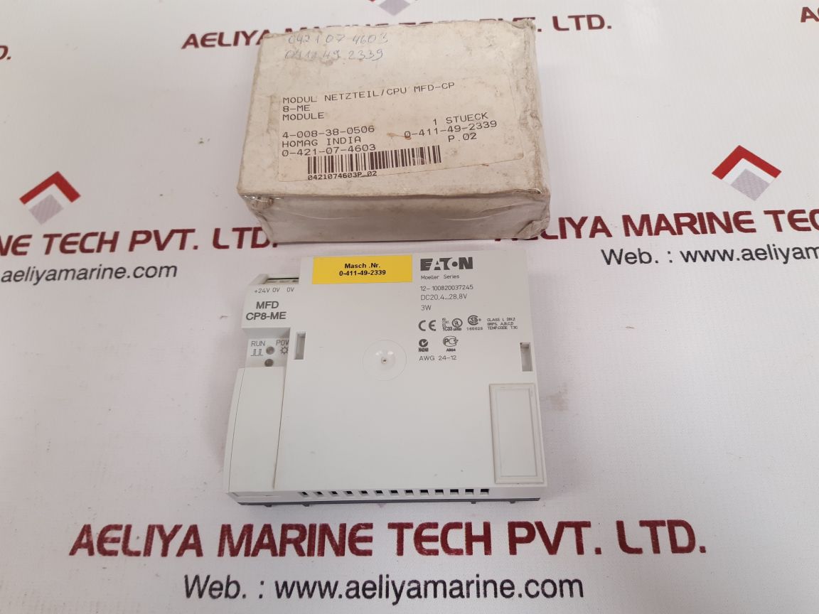 Eaton moeller mfd cp8-me control module/cpu, power supply 