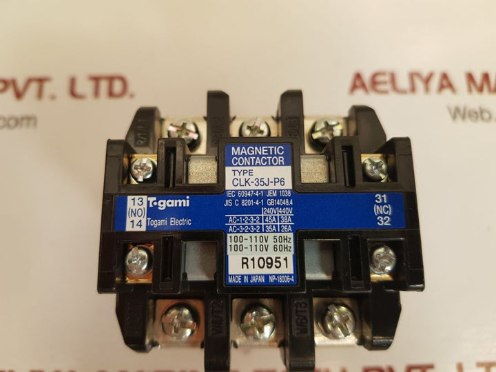 Togami clk-35j-p6 magnetic contactor New