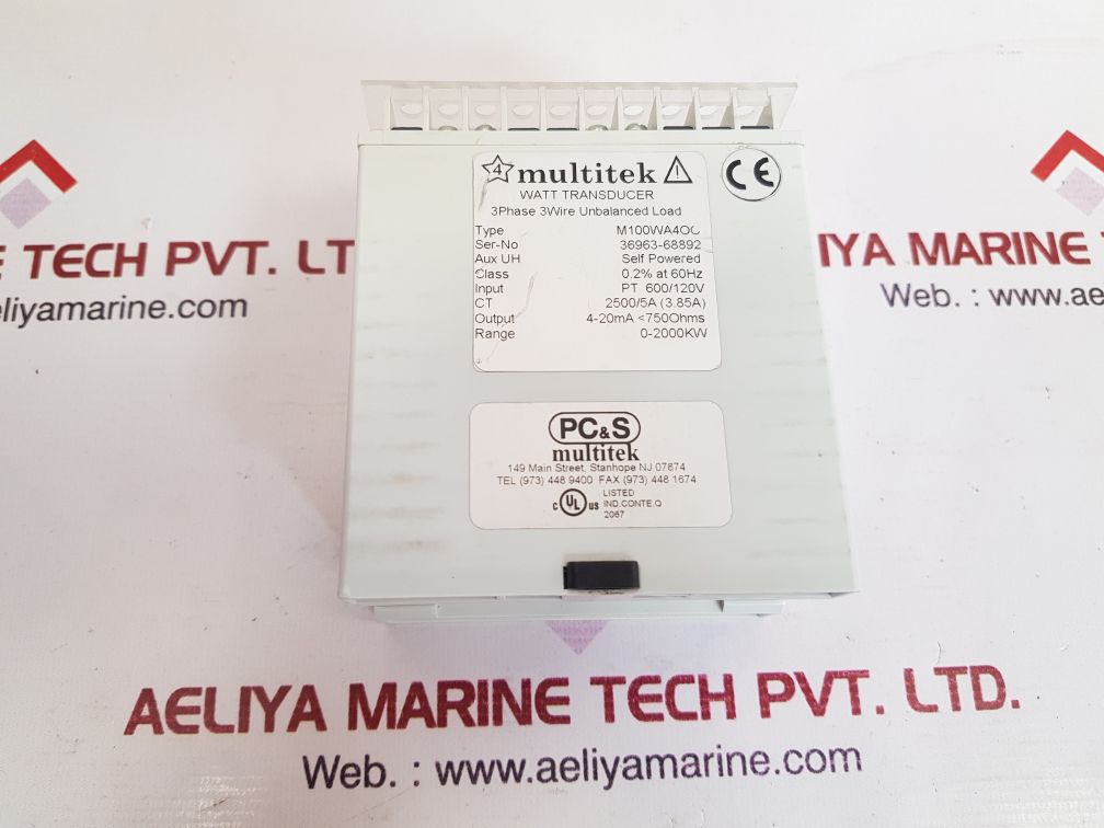 Multitek m100wa4oc watt transducer