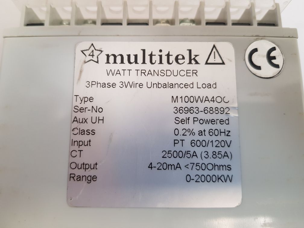 Multitek m100wa4oc watt transducer