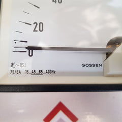 Gossen 75/5a 15...45...65...400hz analog panel ammeter