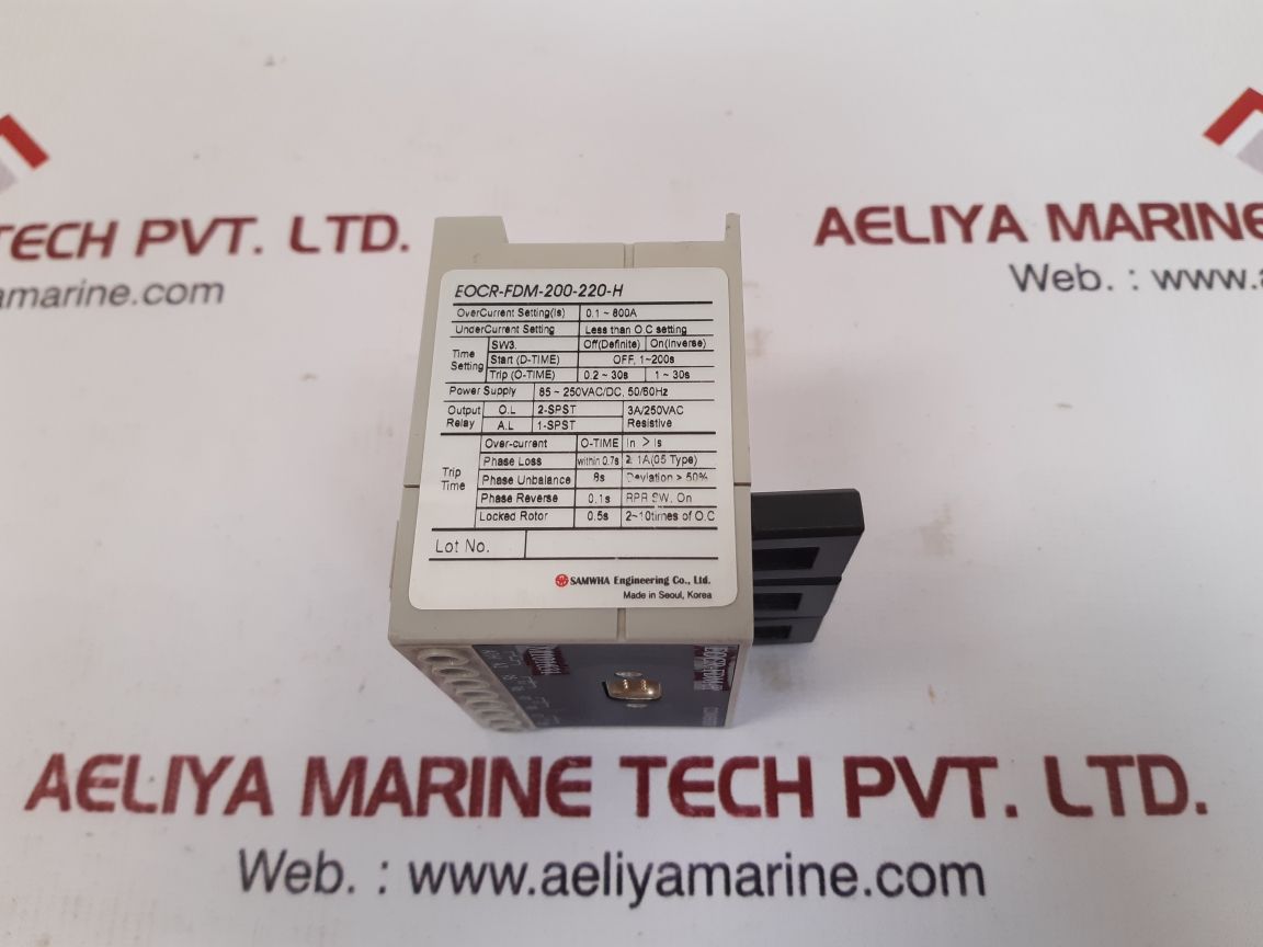 Samwha eocr-fdm-200-220-h with eocr-fdm-h over-current relay