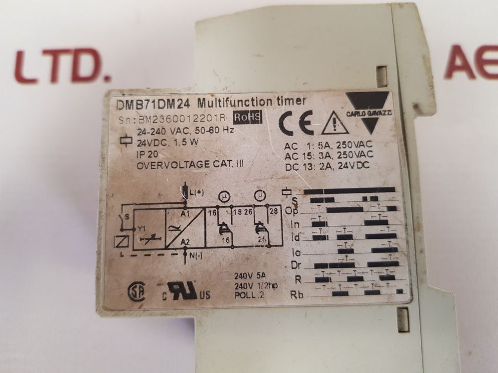 Carlo gavazzi dmb71dm24 multifunction timer