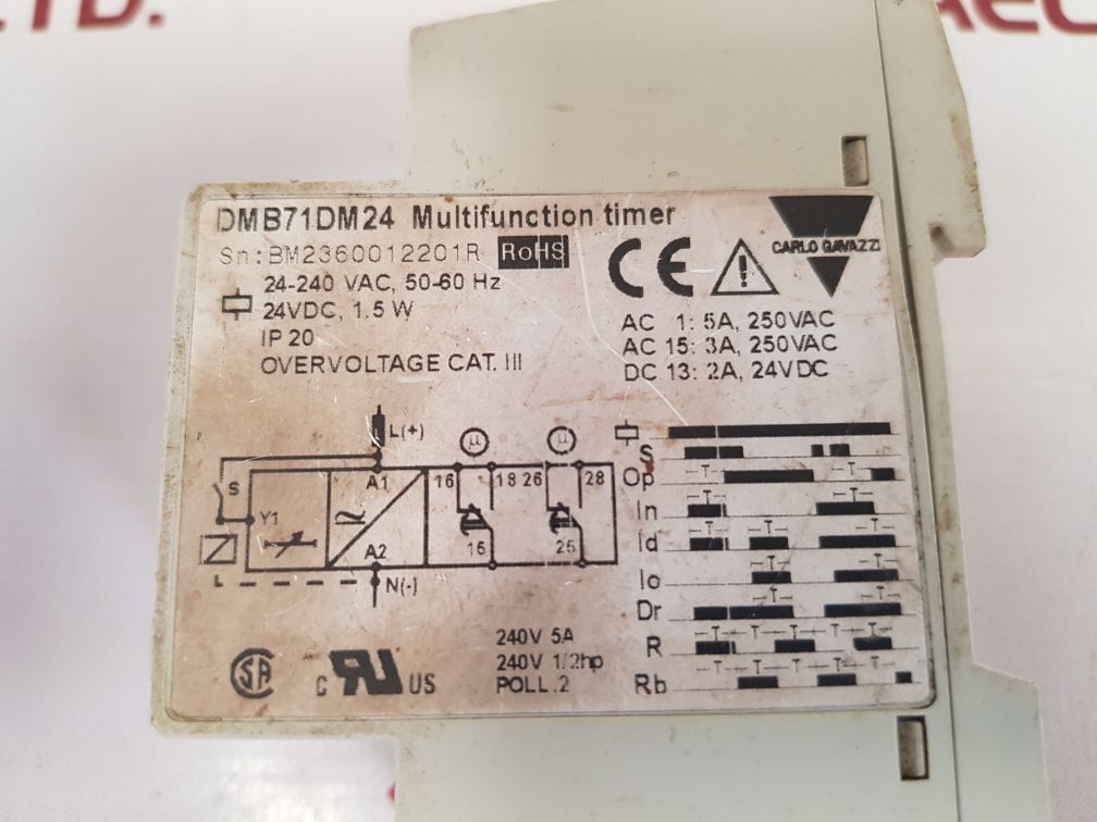 Carlo gavazzi dmb71dm24 multifunction timer