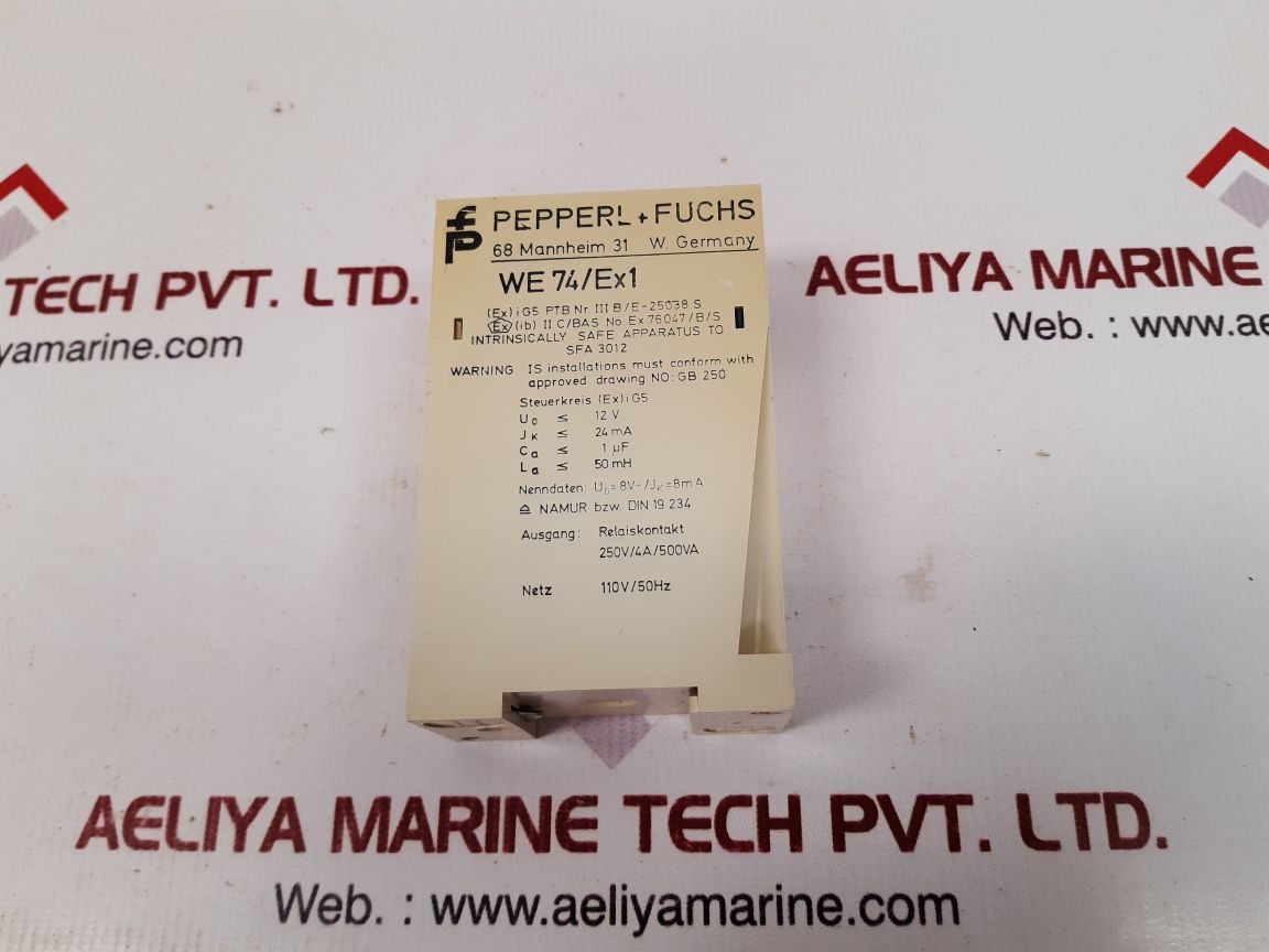 Pepperl+fuchs we74/ex1 safety switch amplifier