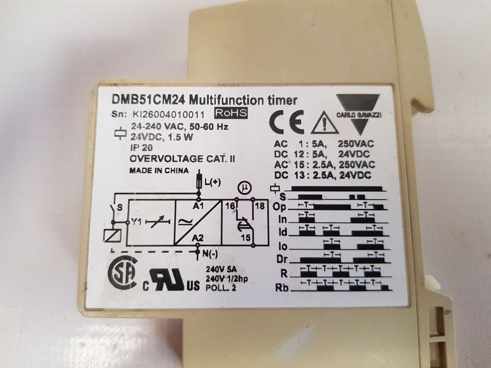 Carlo gavazzi dmb51cm24 multifunction timer