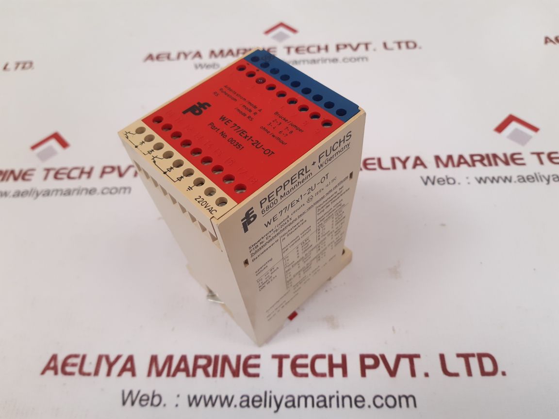 Pepperl+fuchs we77/ex1-2u-ot switch amplifier 00351 