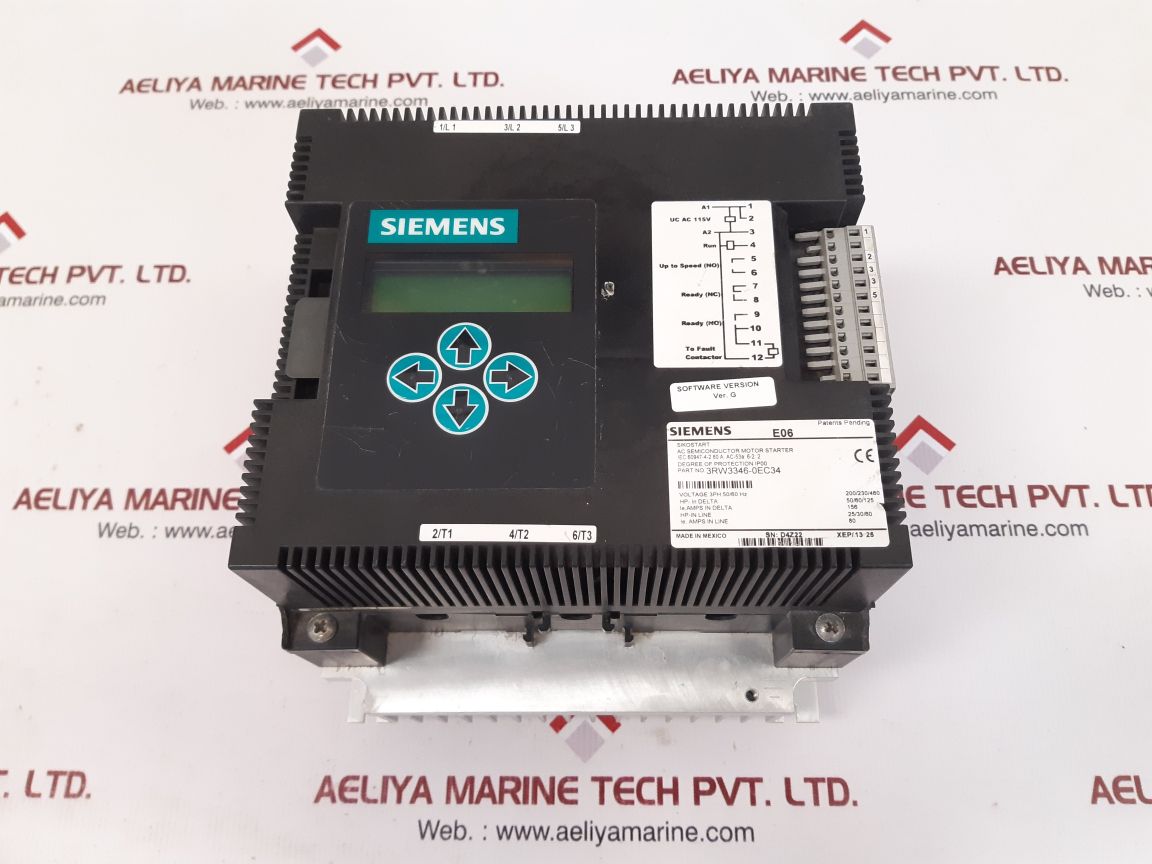 Siemens sikostart 3rw3346-0ec34 ac semiconductor motor starter