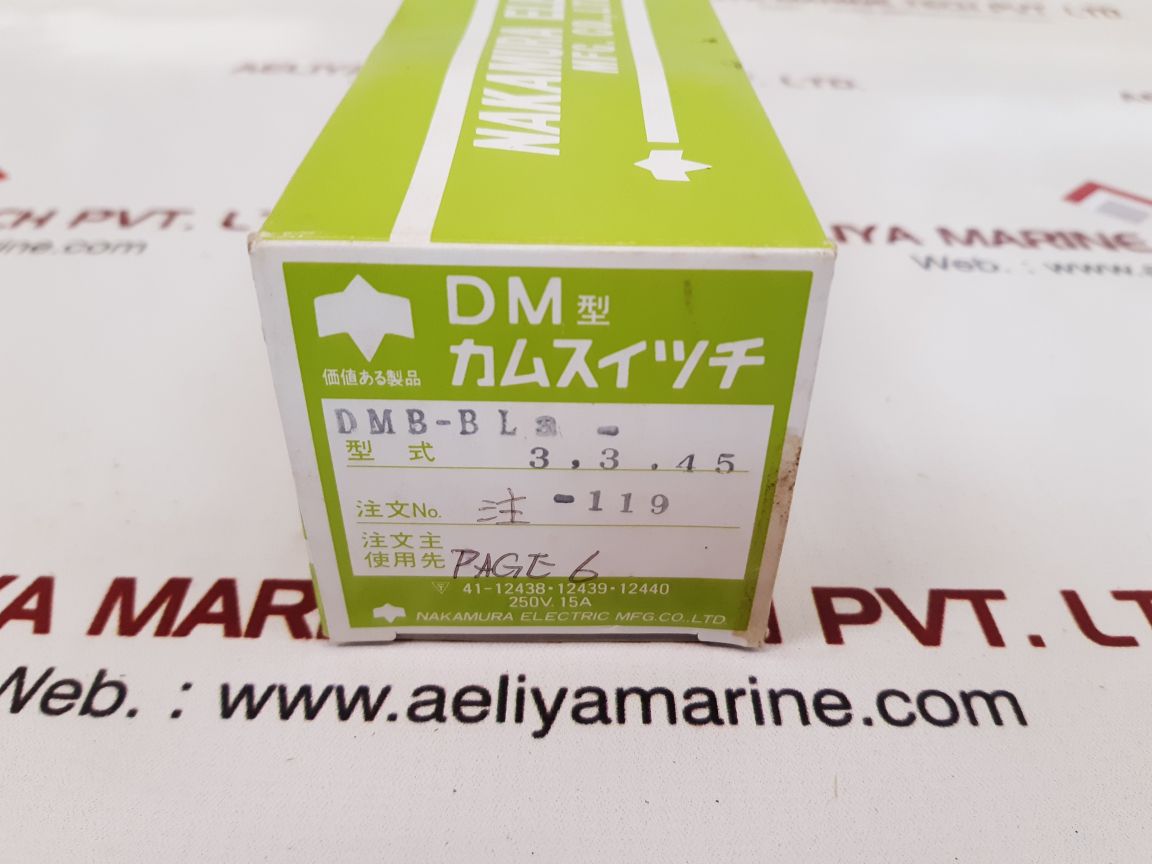 Nakamura electric dm20 selector witch dmb-bla-3.3.45