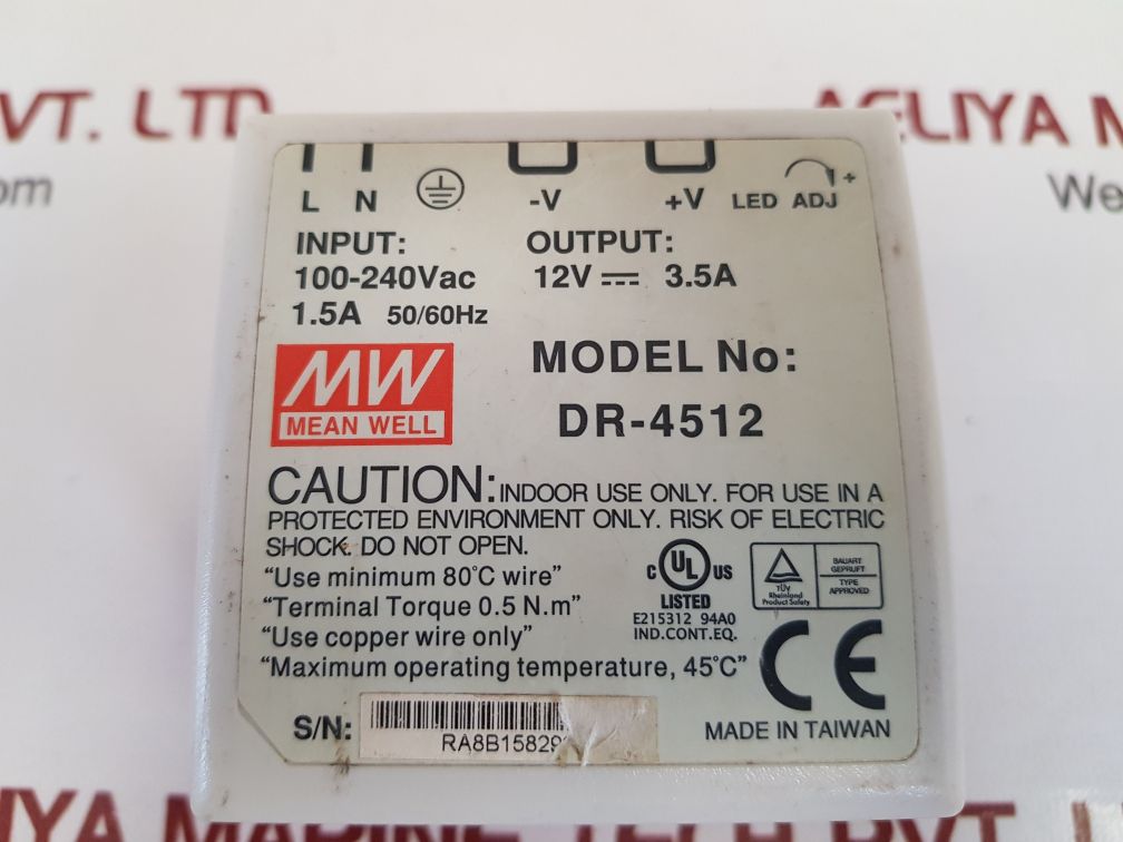 Mean well dr-4512 power supply