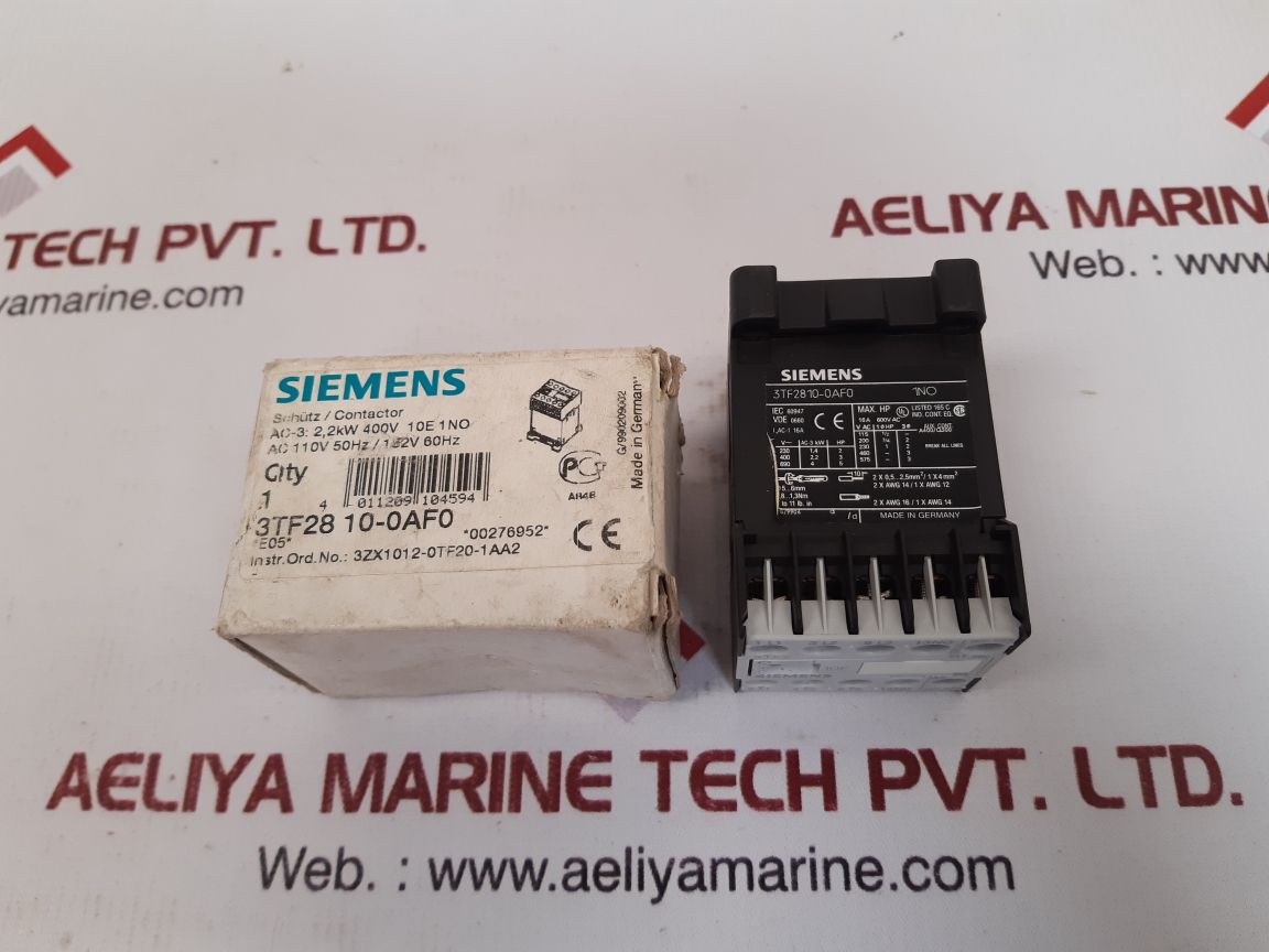 Siemens 3Tf28 10-0Af0 Contactor 16A 600Vac