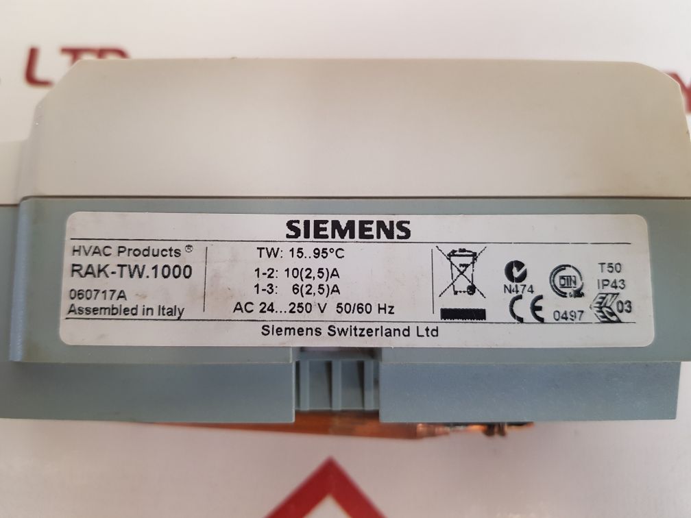 Siemens rak-tw.1000s thermostat