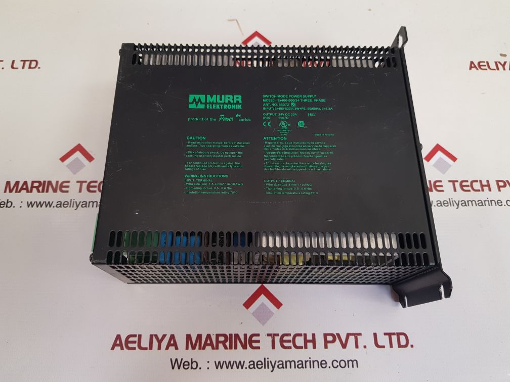 Murr elektronik mcs20-3×400-500/24 switch mode power supply 85072