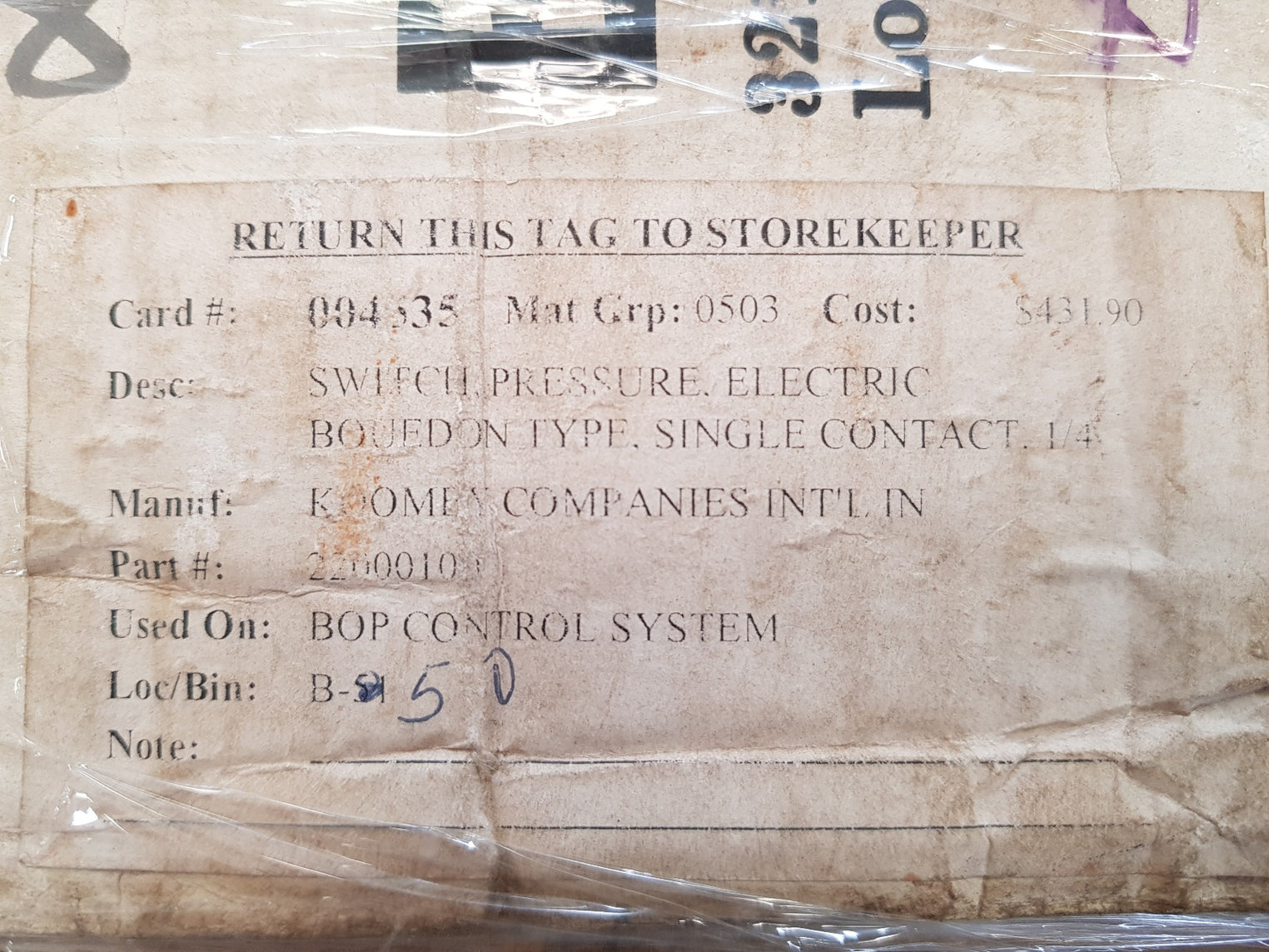 Barksdale b1x-s48ss-ul electric pressure switch