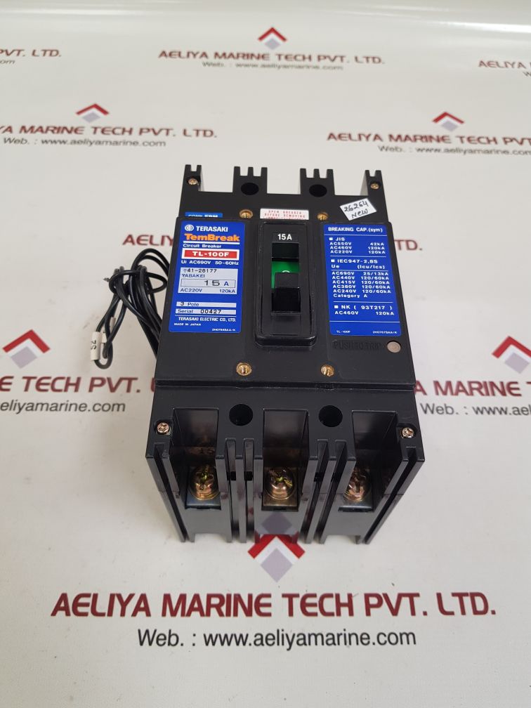 Terasaki tl-100f 3-pole circuit breaker 
