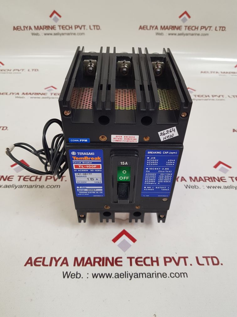 Terasaki tl-100f 3-pole circuit breaker 
