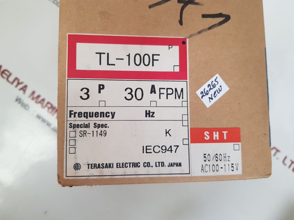 Terasaki tl-100f 3-pole circuit breaker 30a

