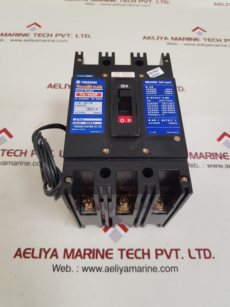 Terasaki tl-100f 3-pole circuit breaker 30a
