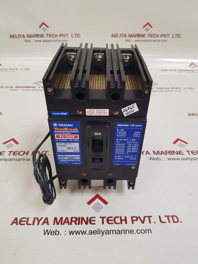 Terasaki tl-100f 3-pole circuit breaker 30a
