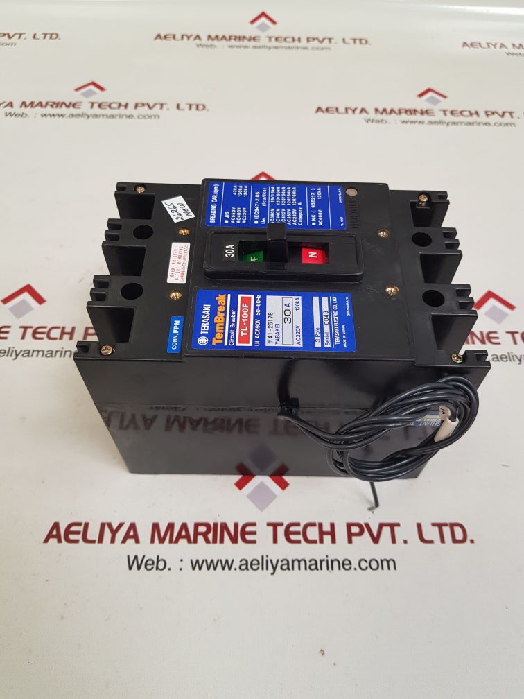 Terasaki tl-100f 3-pole circuit breaker 30a
