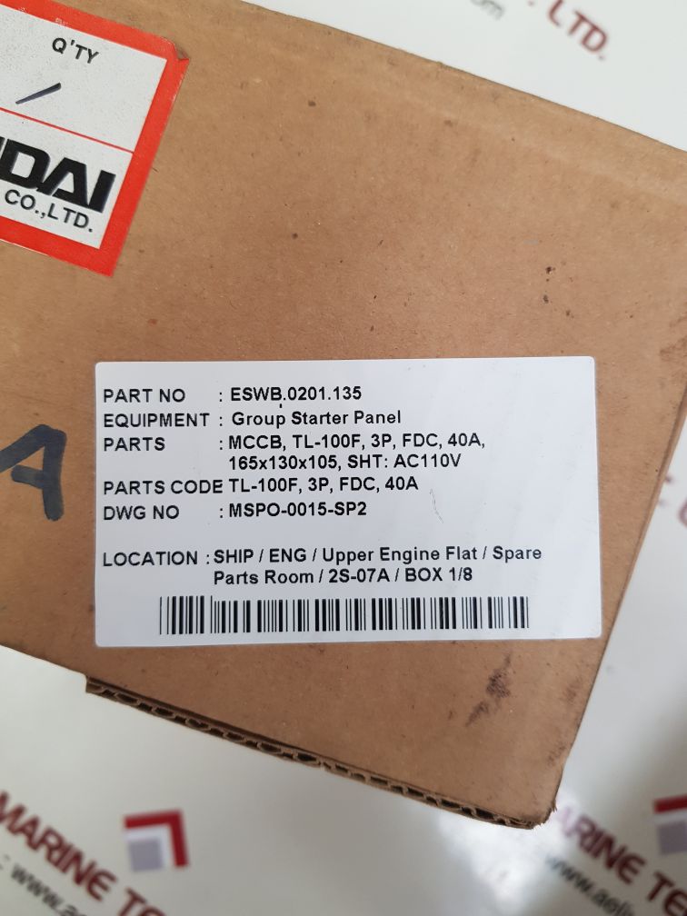 Terasaki tl-100f 3-pole circuit breaker 40a 
