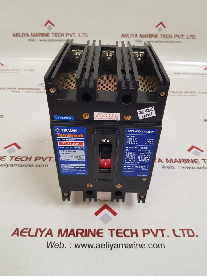 Terasaki tl-100f 3-pole circuit breaker 40a 
