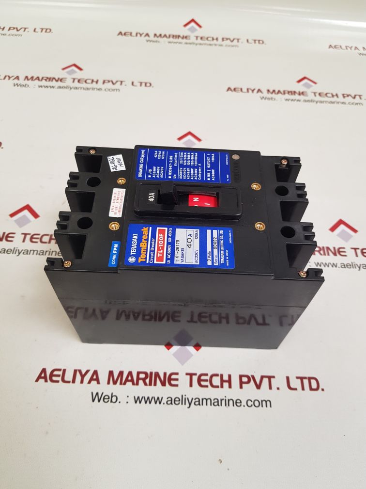 Terasaki tl-100f 3-pole circuit breaker 40a 
