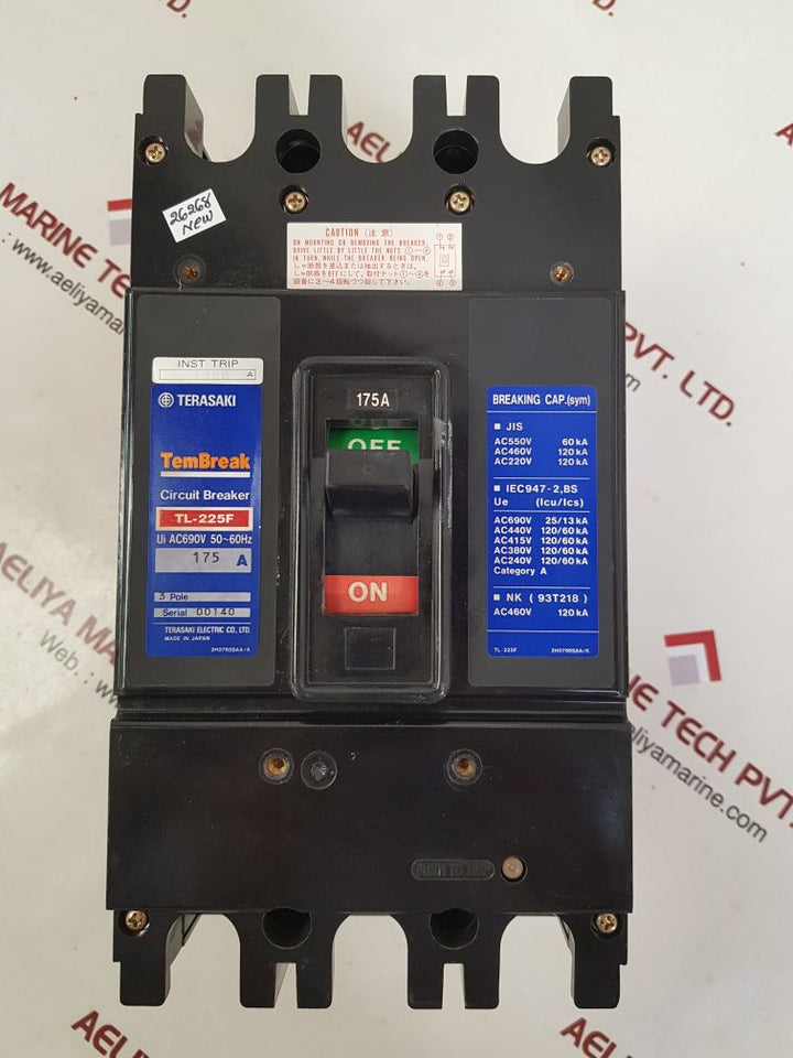 Terasaki tl-225f 3-pole circuit breaker 175a 
