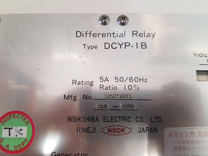 Nishishiba dcyp-ib differential relay