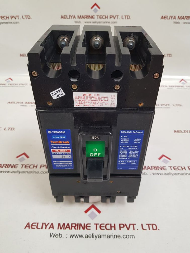 Terasaki tl-225f 3-pole circuit breaker 150a
