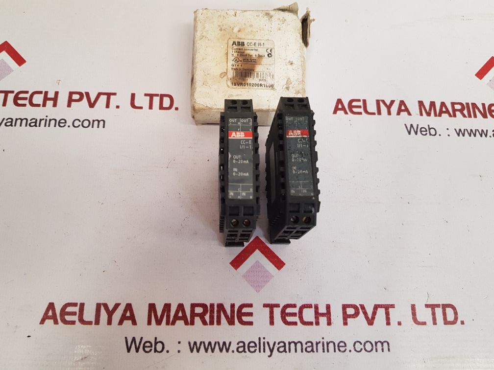 Abb Cc-ei/I-1 Current Converter Isolator 1Svr010200R160 0-20Ma