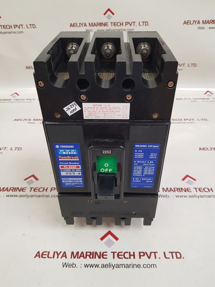 Terasaki tl-225f 3-pole circuit breaker 225a