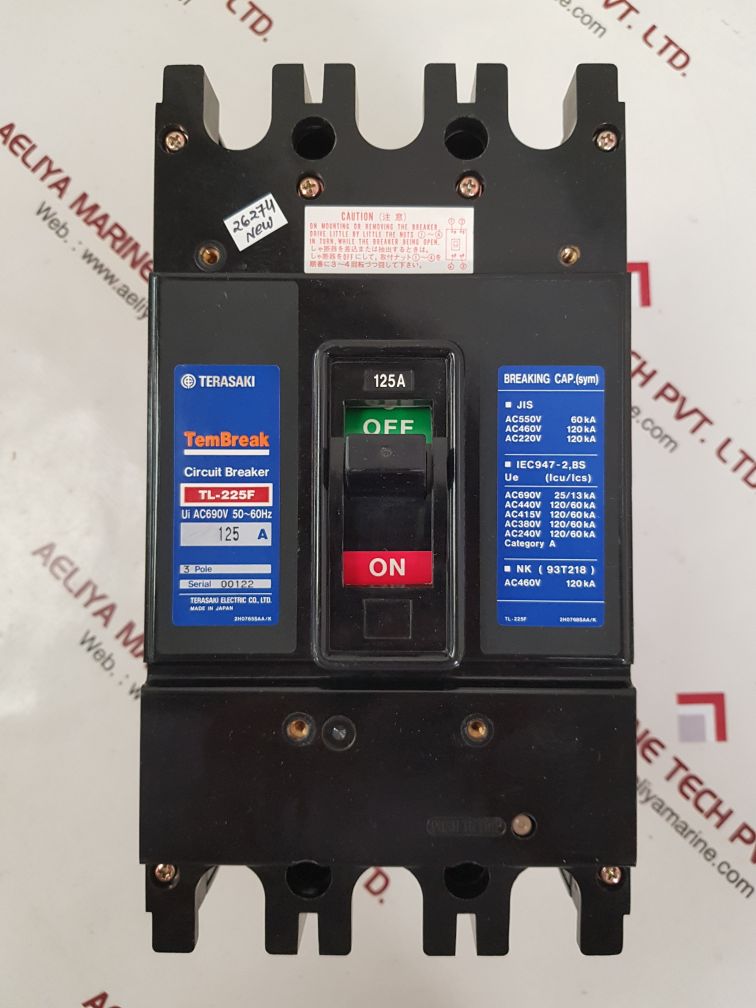 Terasaki tl-225f 3-pole circuit breaker