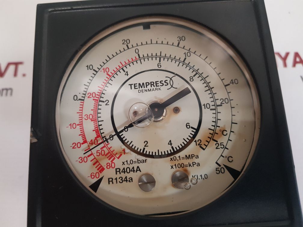 Tempress r404a/r134a pressure gauge