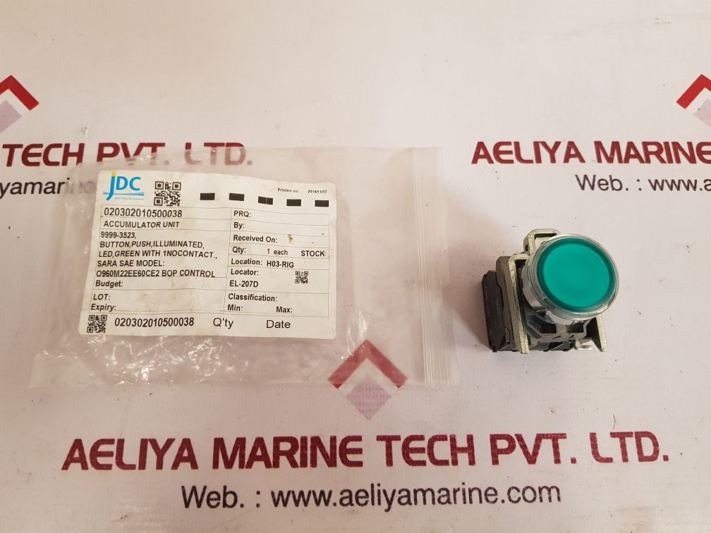 Schneider electric zbe-101 push button green