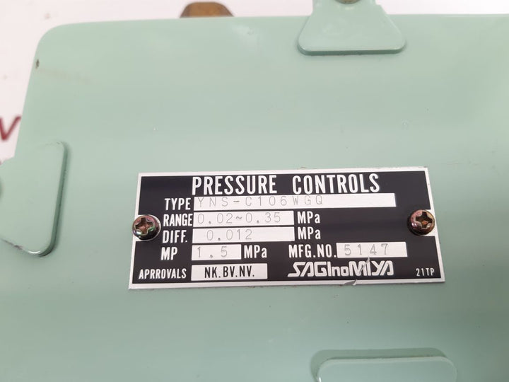 Saginomiya yns-c106wgq pressure switch New