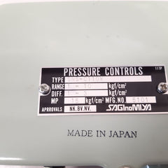 Saginomiya sns-c110w pressure controls switch 1~10 kgf/cm2
