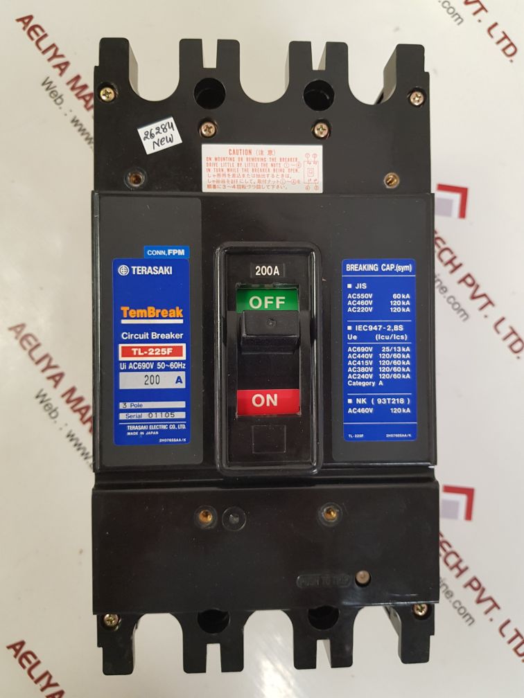 Terasaki tl-225f tembreak circuit breaker 200a