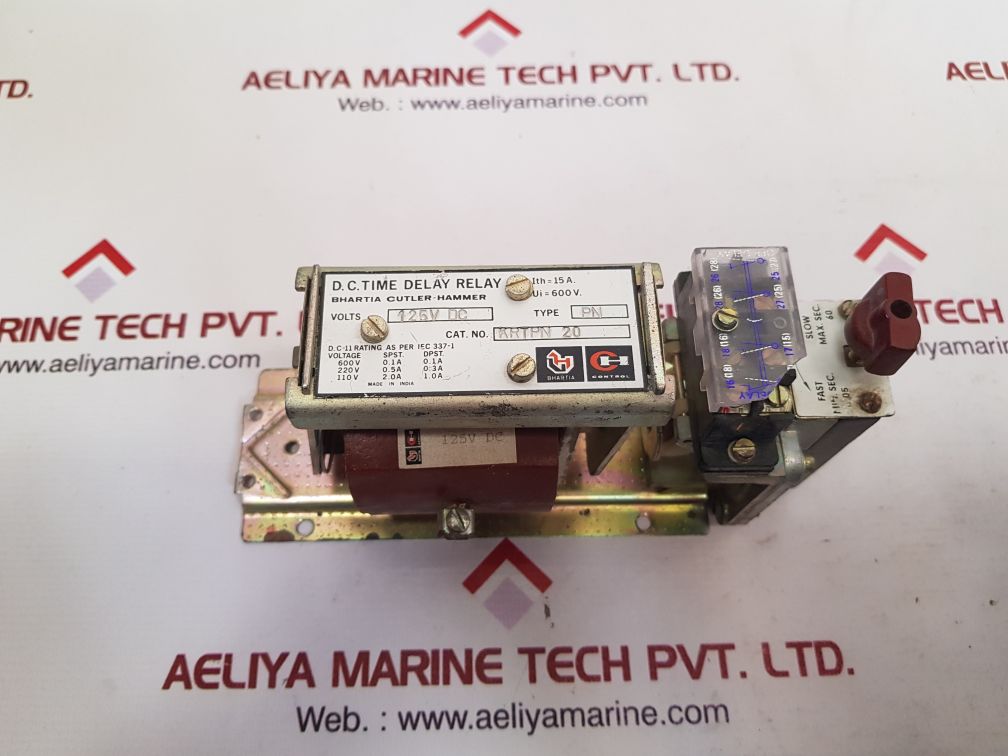 Bhartia cutler-hammer krtpn 20 d.c. time delay relay