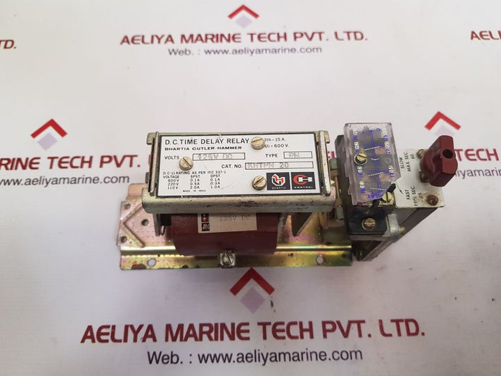 Bhartia cutler-hammer krtpn 20 d.c. time delay relay