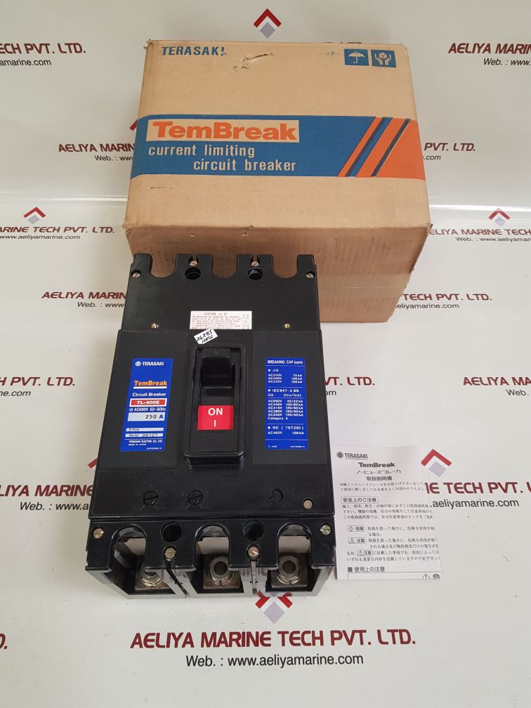 Terasaki tl-400e 3-pole circuit breaker 250a
