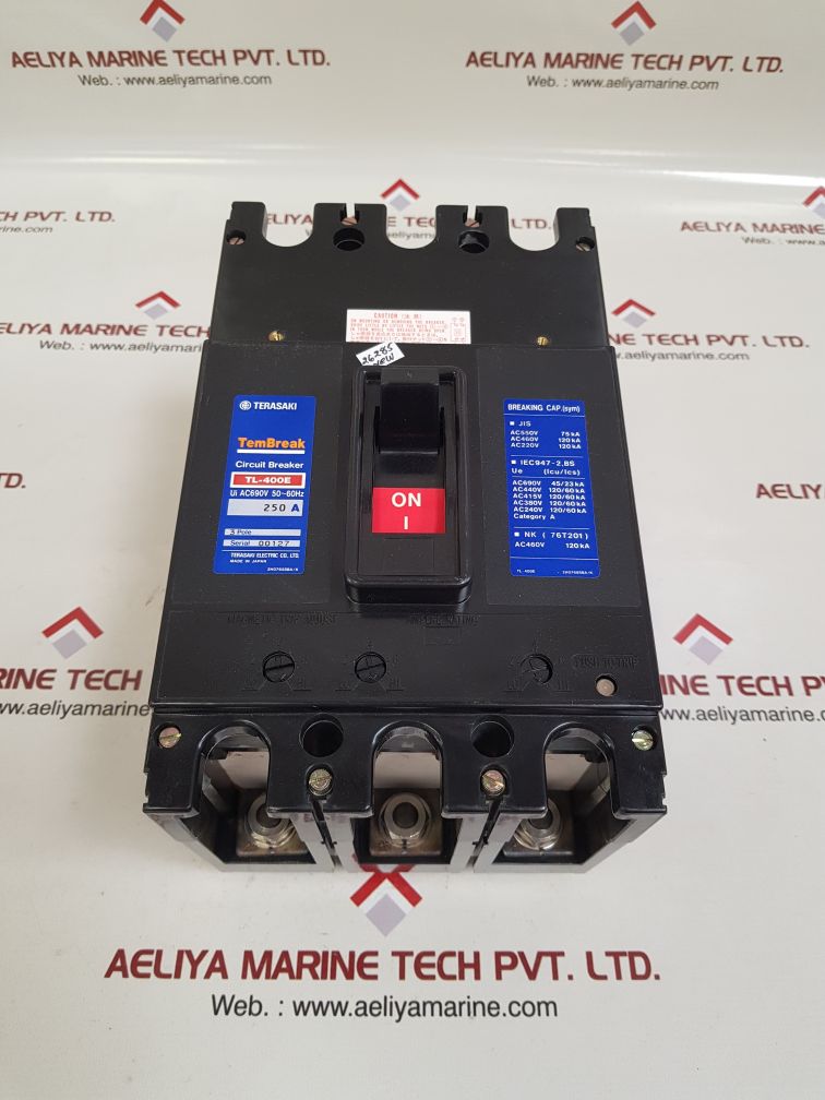 Terasaki tl-400e 3-pole circuit breaker 250a