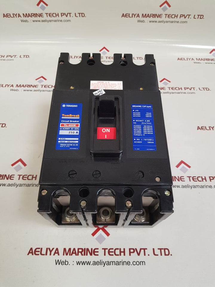 Terasaki tl-400e 3-pole circuit breaker 250a
