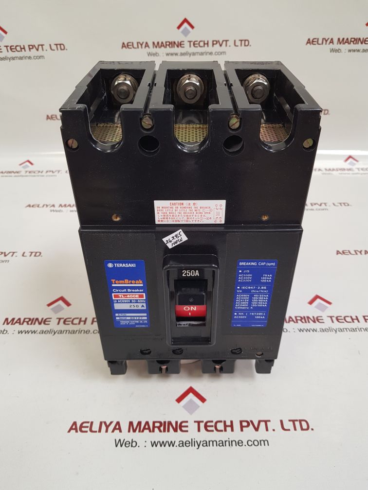 Terasaki tl-400e 3-pole circuit breaker 250a